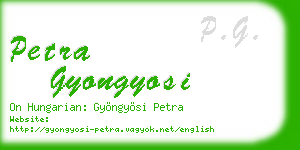 petra gyongyosi business card